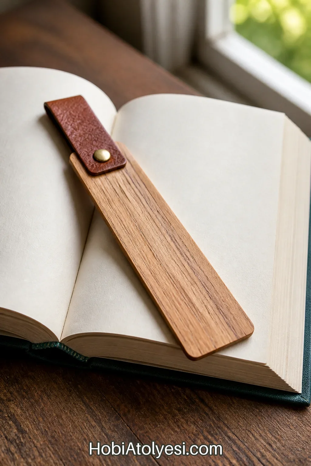 Bitmiş kitap ayracı kitap kenarında gösterimi ve doku yakın planı