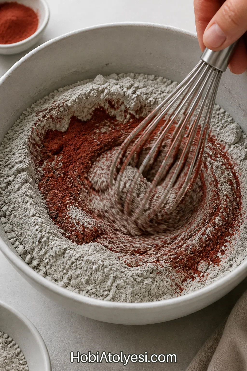 Kuru karışımın pigment ile harmanlanması