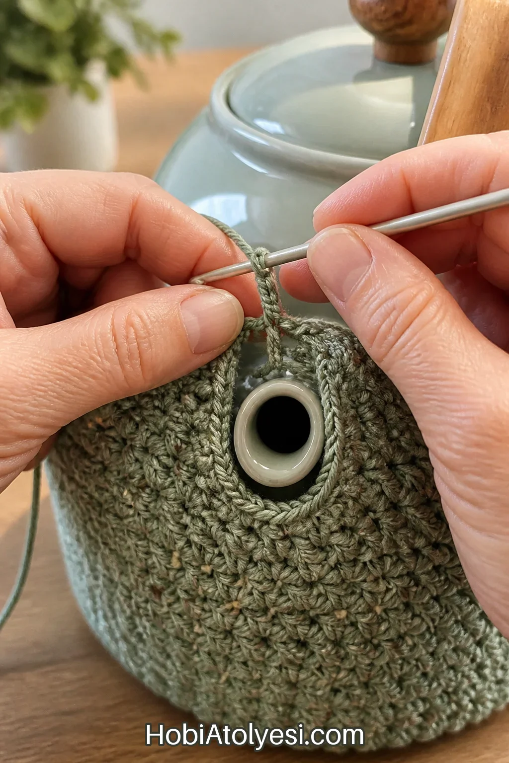 Dudak (spout) açıklığı için zincir bırakma örneği